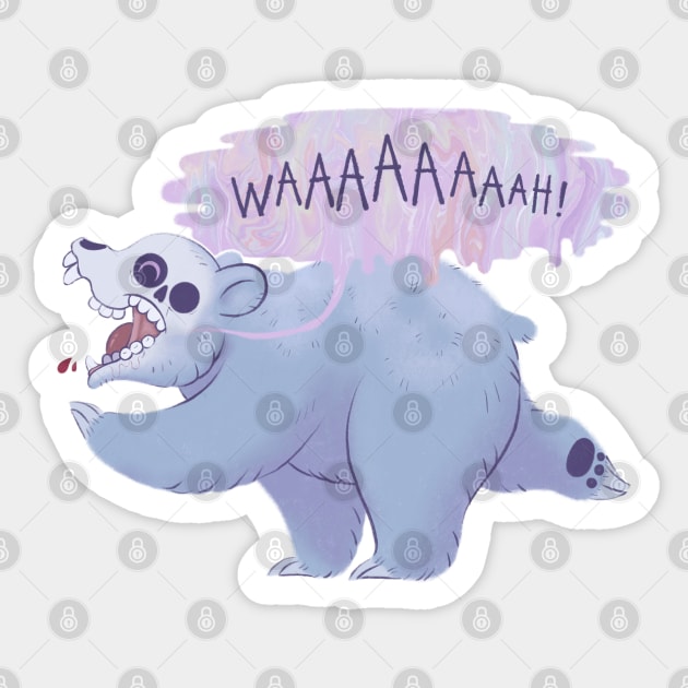 Scare Bear 2 Sticker by JayBirdsBrain